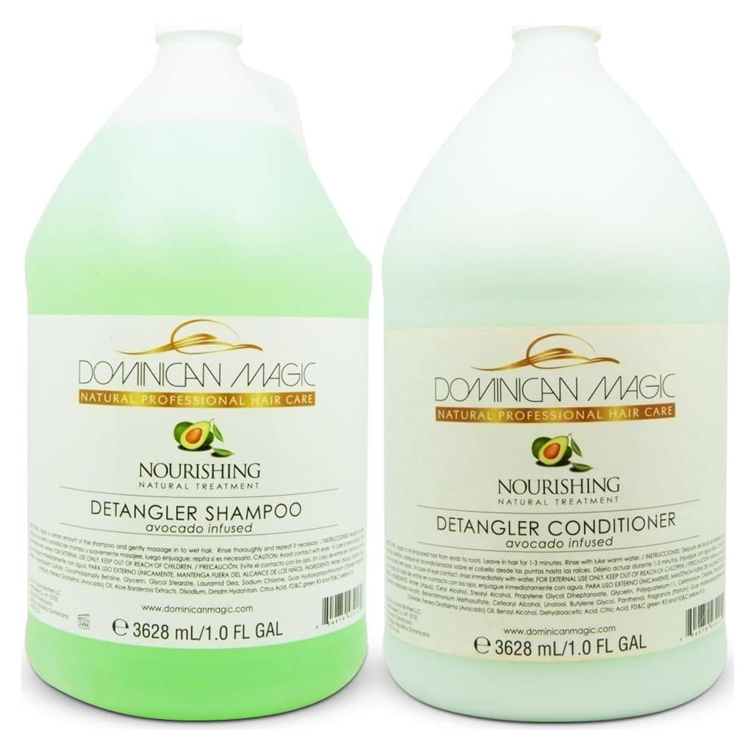 Champú y Acondicionador Desenredante Dominican Magic 3.785L - Hidratación y Fortalecimiento