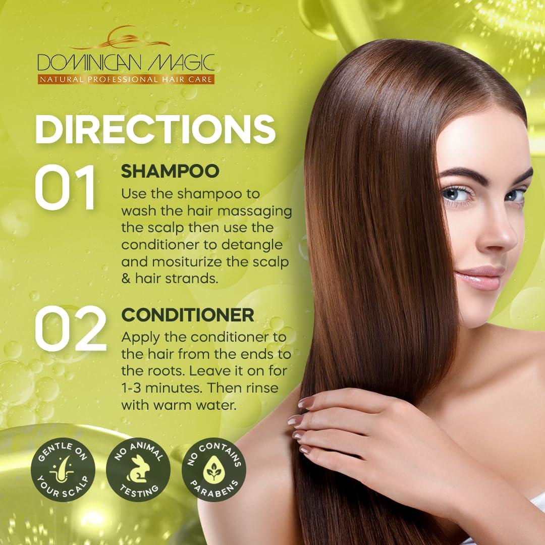 Champú y Acondicionador Desenredante Dominican Magic 3.785L - Hidratación y Fortalecimiento