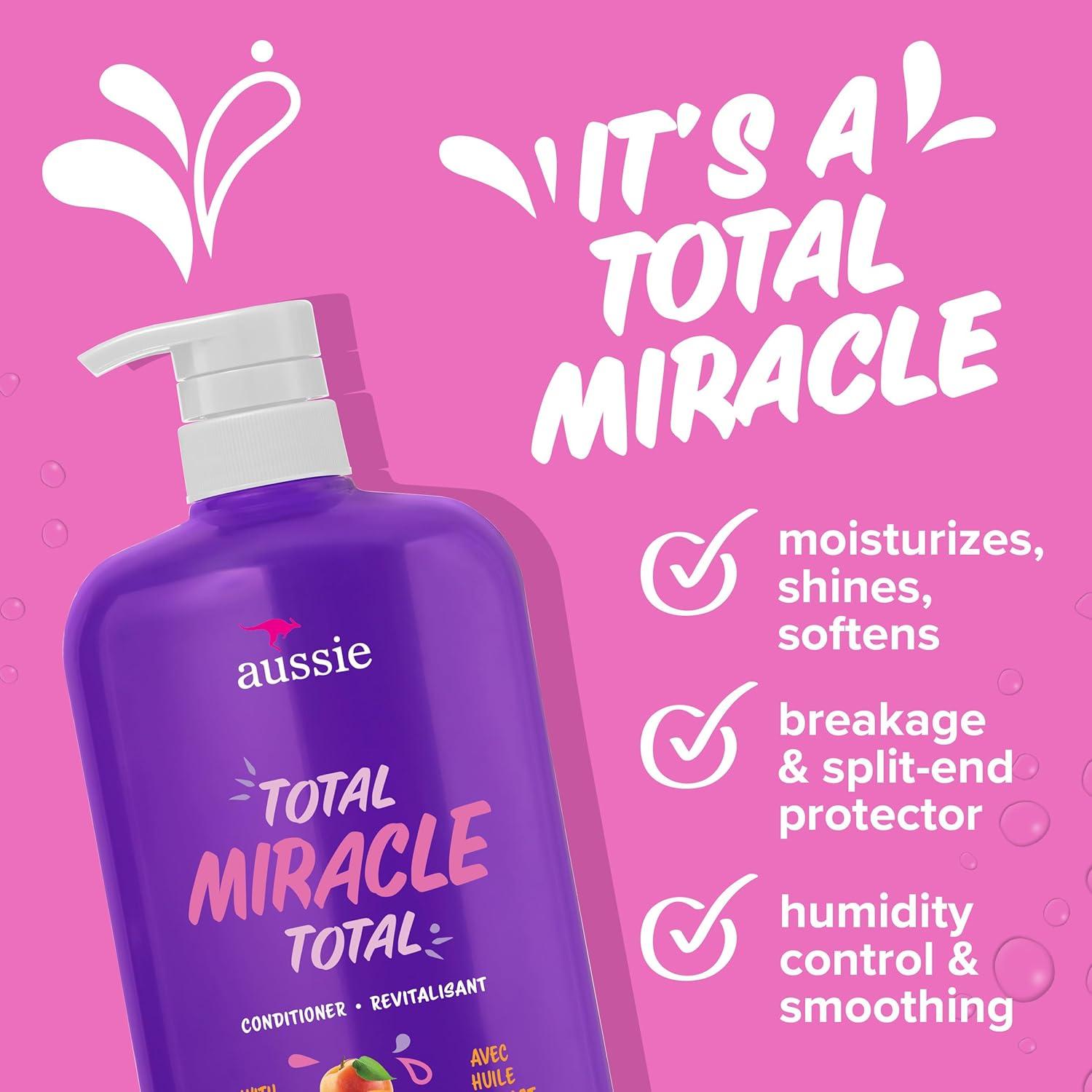 Total Miracle 7 Benefits Hair Conditioner for Damaged Hair, for All Hair Types, Paraben-Free, 30.4 fl oz, 4-pack