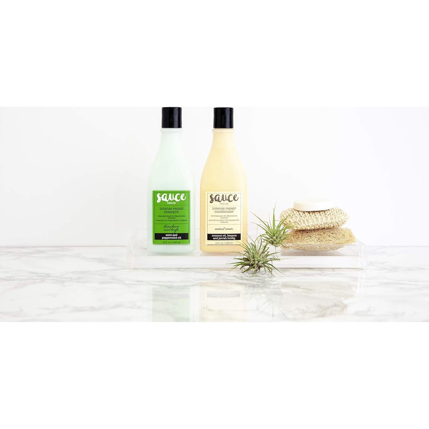 Conjunto Champú Menta y Acondicionador Coco Sauce Beauty - 2 Botellas 295 ml