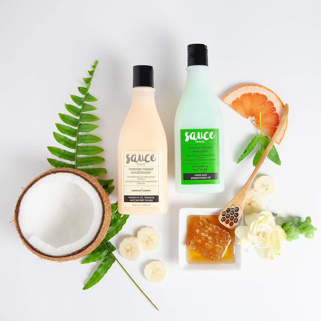 Conjunto Champú Menta y Acondicionador Coco Sauce Beauty - 2 Botellas 295 ml