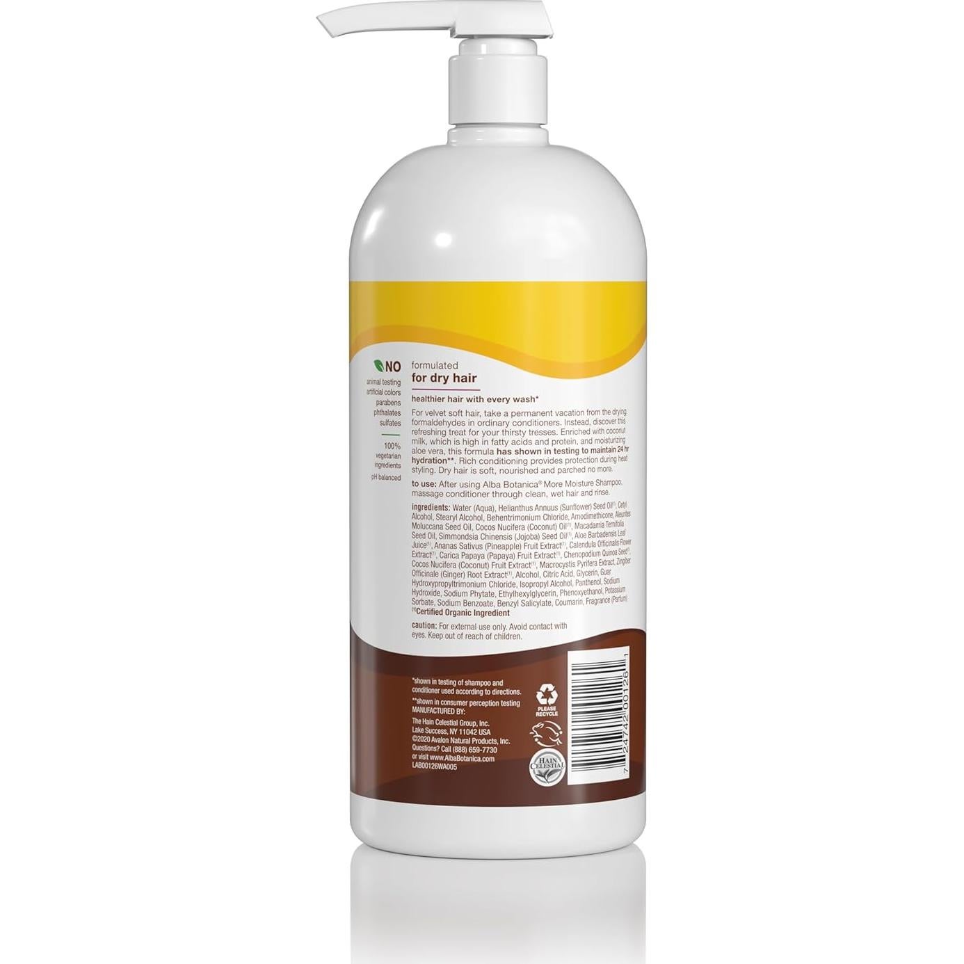 Acondicionador Alba Botanica Leche de Coco 946 ml Hidratante