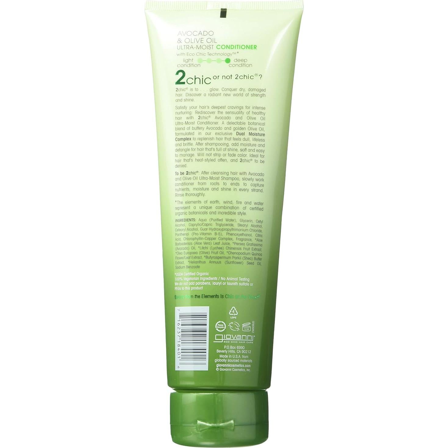 Acondicionador Giovanni 2chic Aguacate y Aceite de Oliva 240g