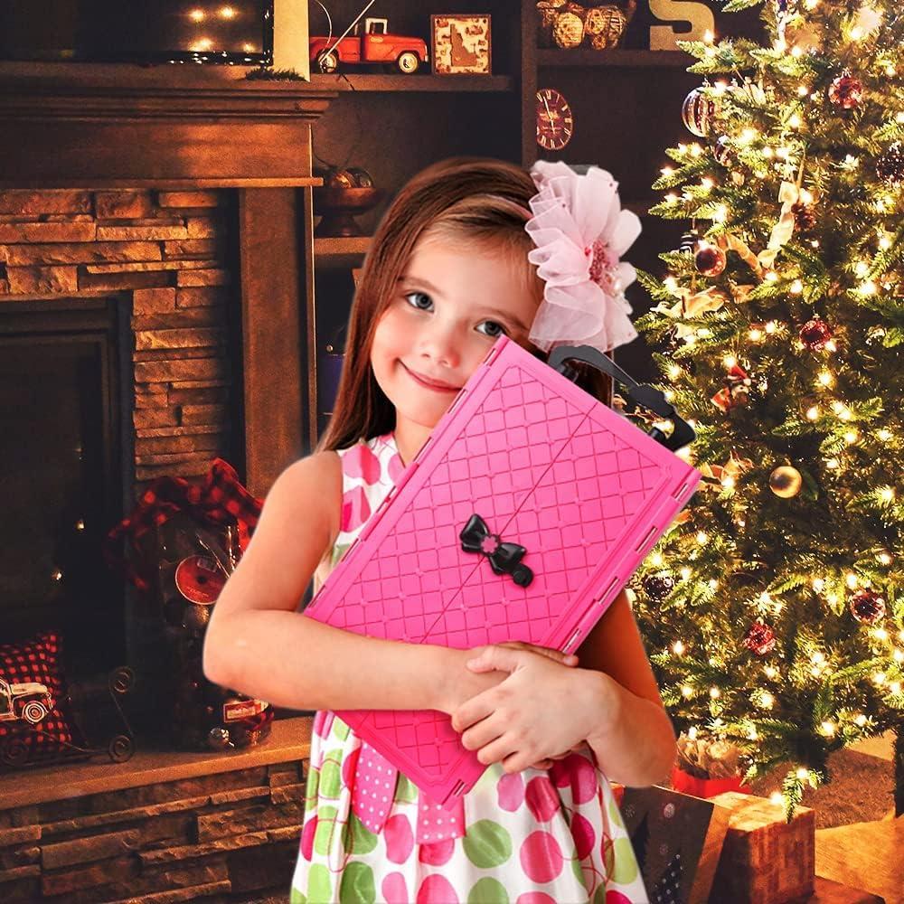 Armario de Muñeca ZITA 11.5" Rosa con 101 Accesorios