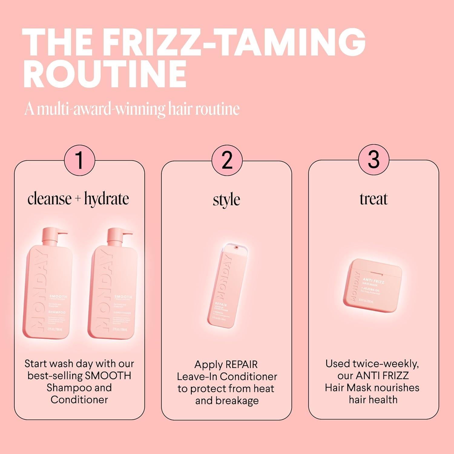 Set de Baño Monday Haircare Champú Suave y Acondicionador 765g