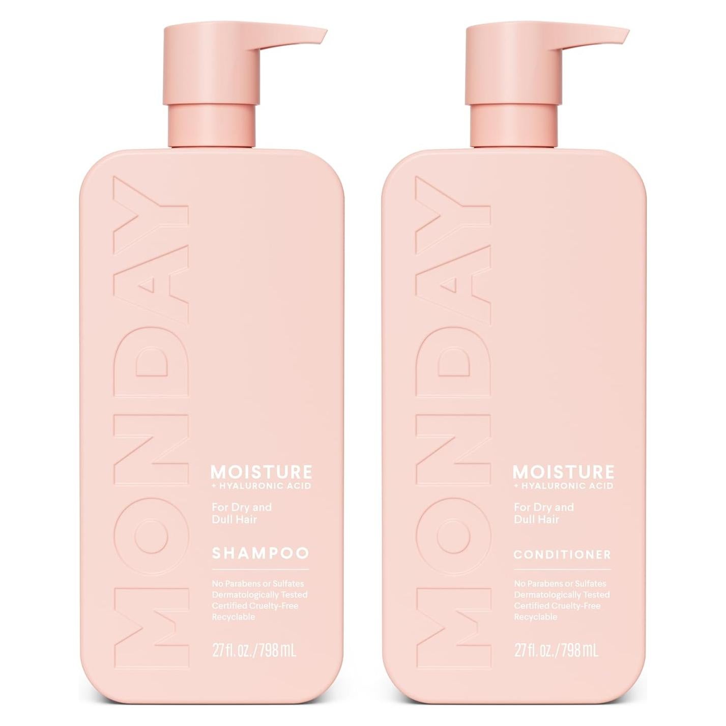 Set de Champú y Acondicionador Moisture MONDAY 765g para Cabello Seco