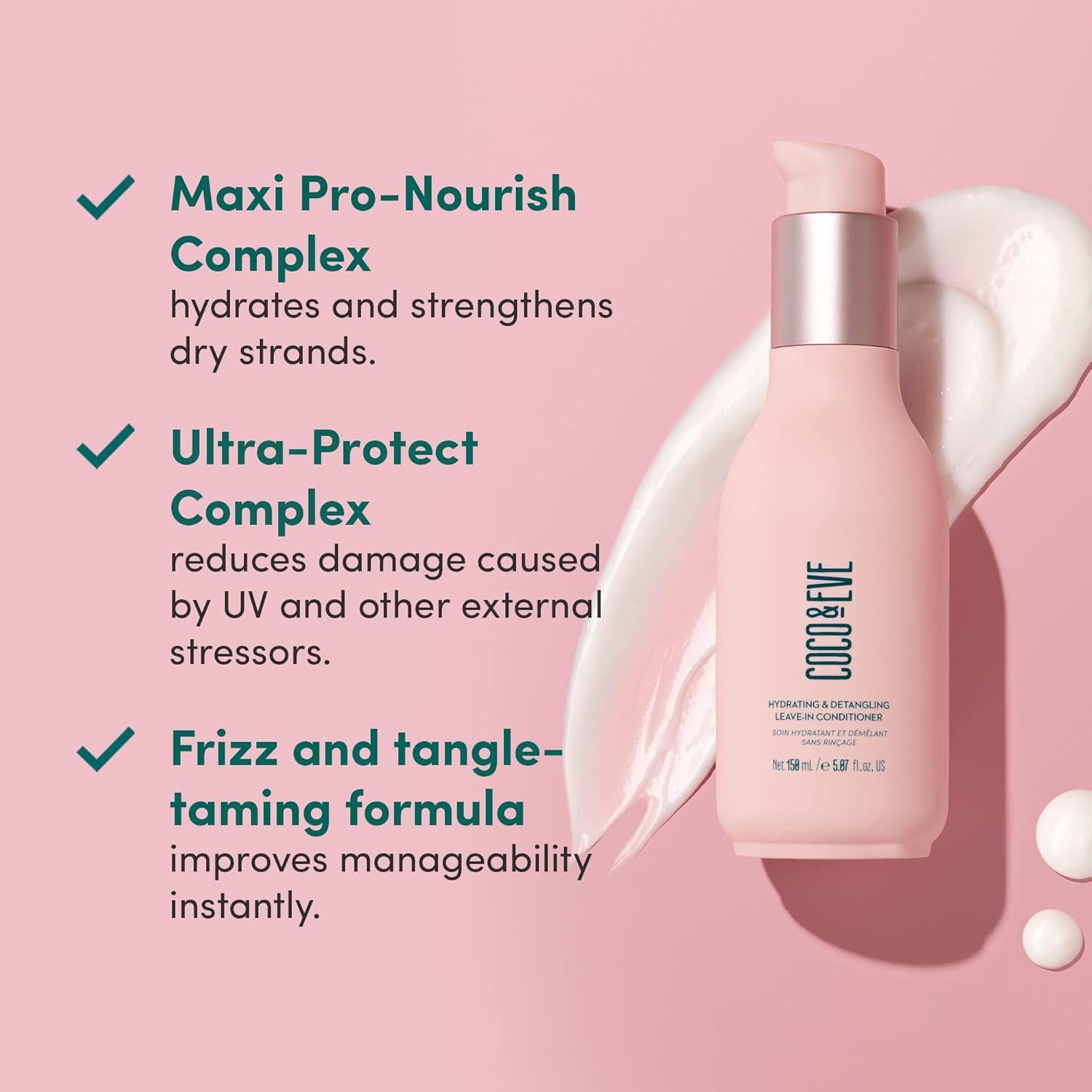 Acondicionador Sin Enjuague Coco & Eve 150 ml - Hidratante y Desenredante