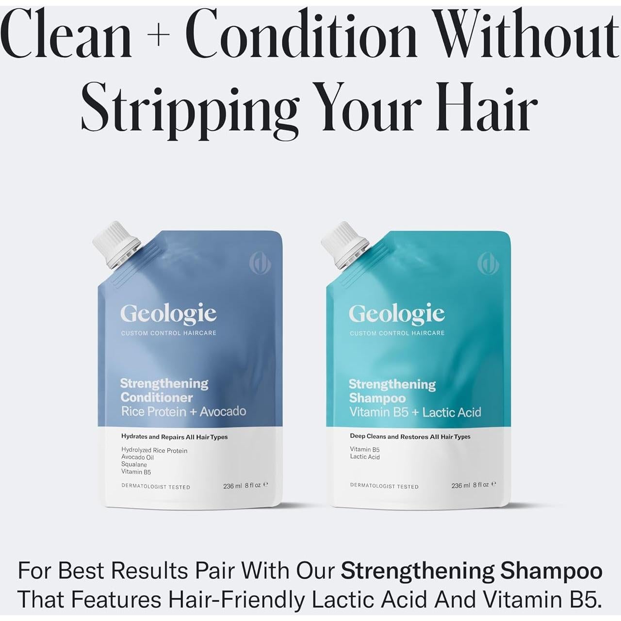 Acondicionador Fortalecedor Geologie 236.6 ml | Proteína de Arroz y Aguacate