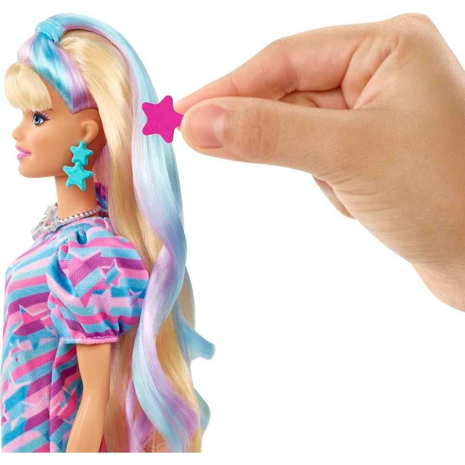 Muñeca Barbie Pelo Total Estelar 21.5 cm con 15 Accesorios