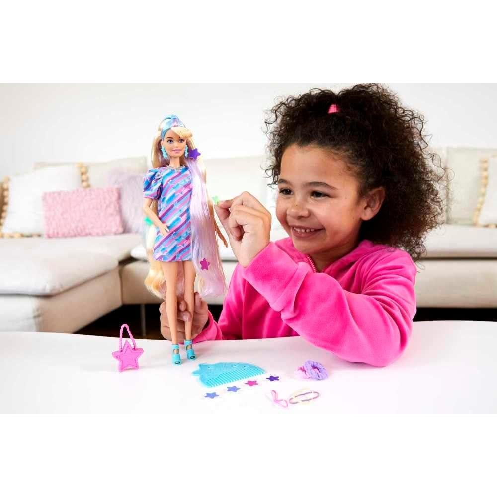 Muñeca Barbie Pelo Total Estelar 21.5 cm con 15 Accesorios