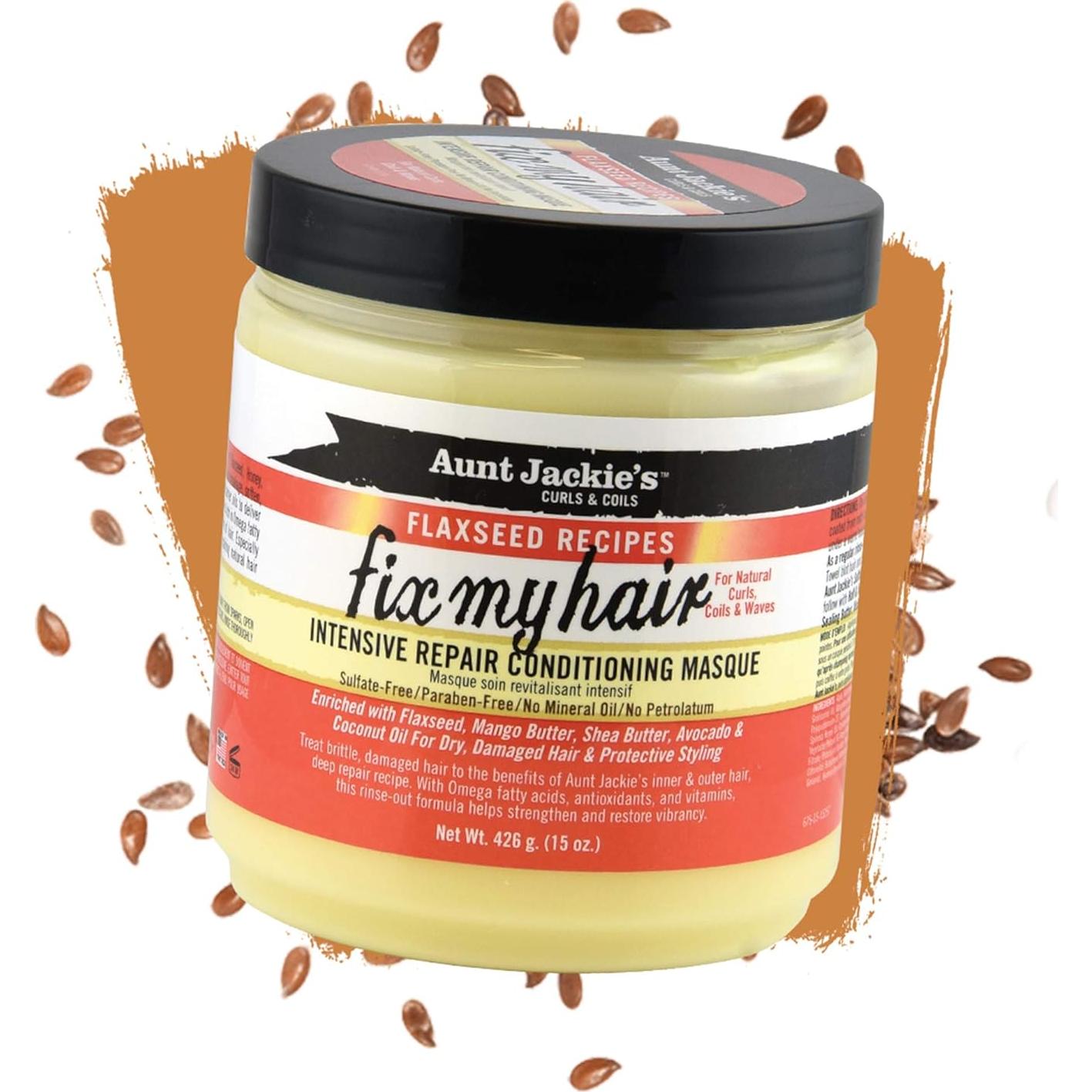 Mascarilla Intensiva de Reparación Tía Jackie 425g - Semilla de Lino