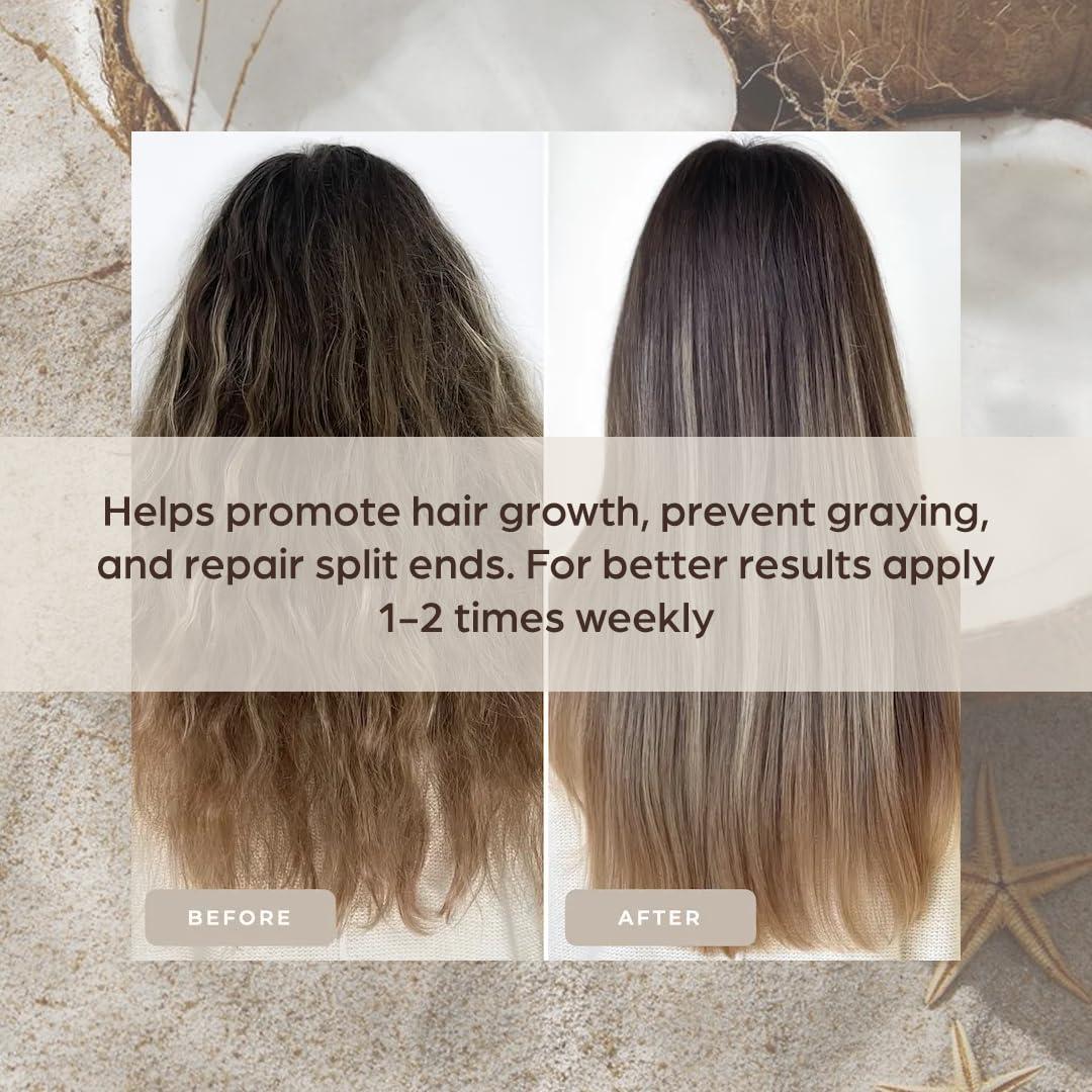 Mascarilla Hidratante de Coco White Naturals 300g - Crecimiento y Volumen