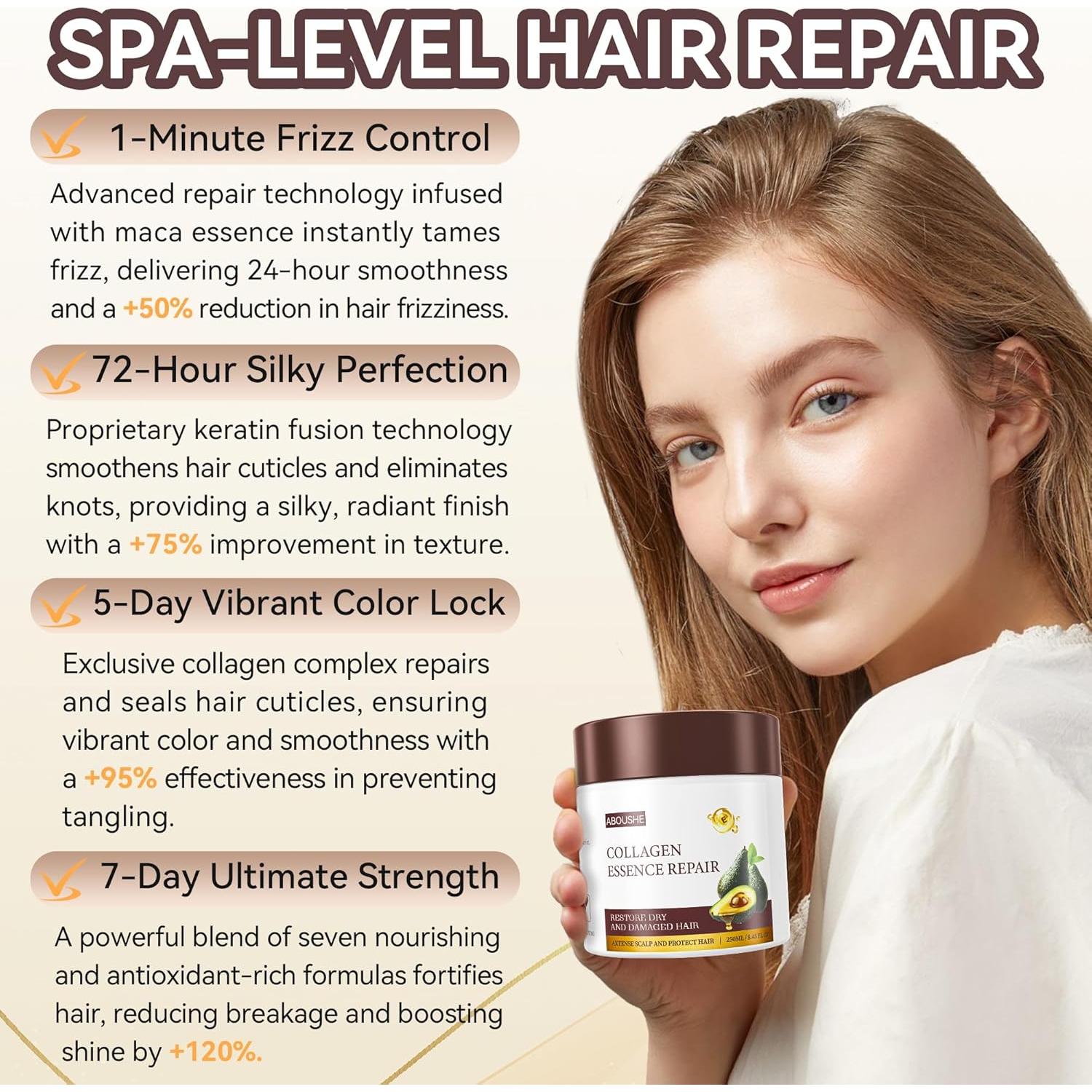 Mascarilla de Colágeno Acondicionadora Aboushe 250ml - Hidratación Profunda