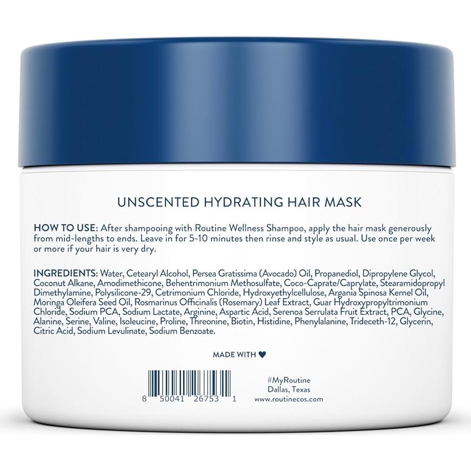 Mascarilla Capilar Hidratante Routine Wellness 227g - Sin Fragancia