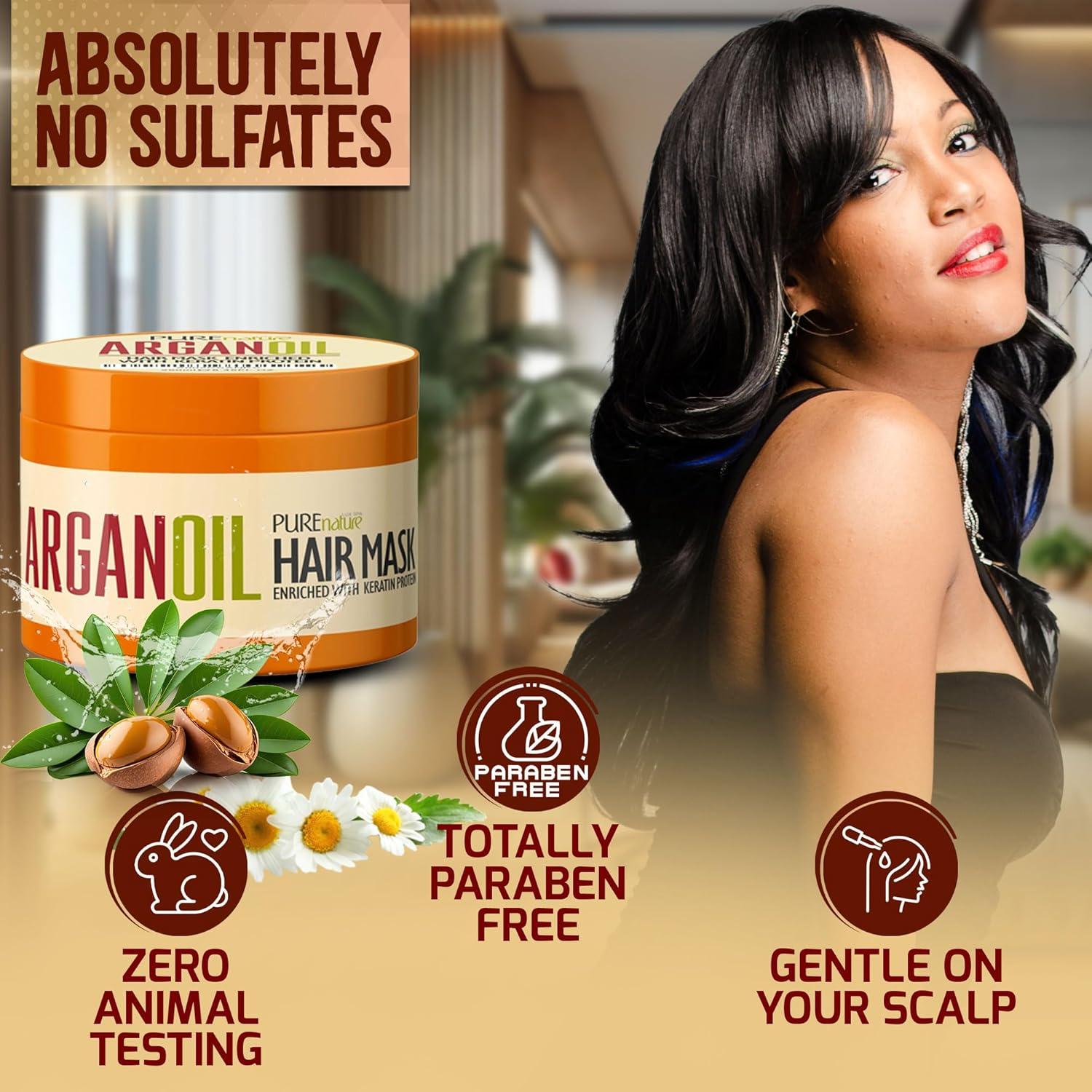 Mascarilla Hidratante de Aceite de Argán Pure Nature Lux Spa - 302g