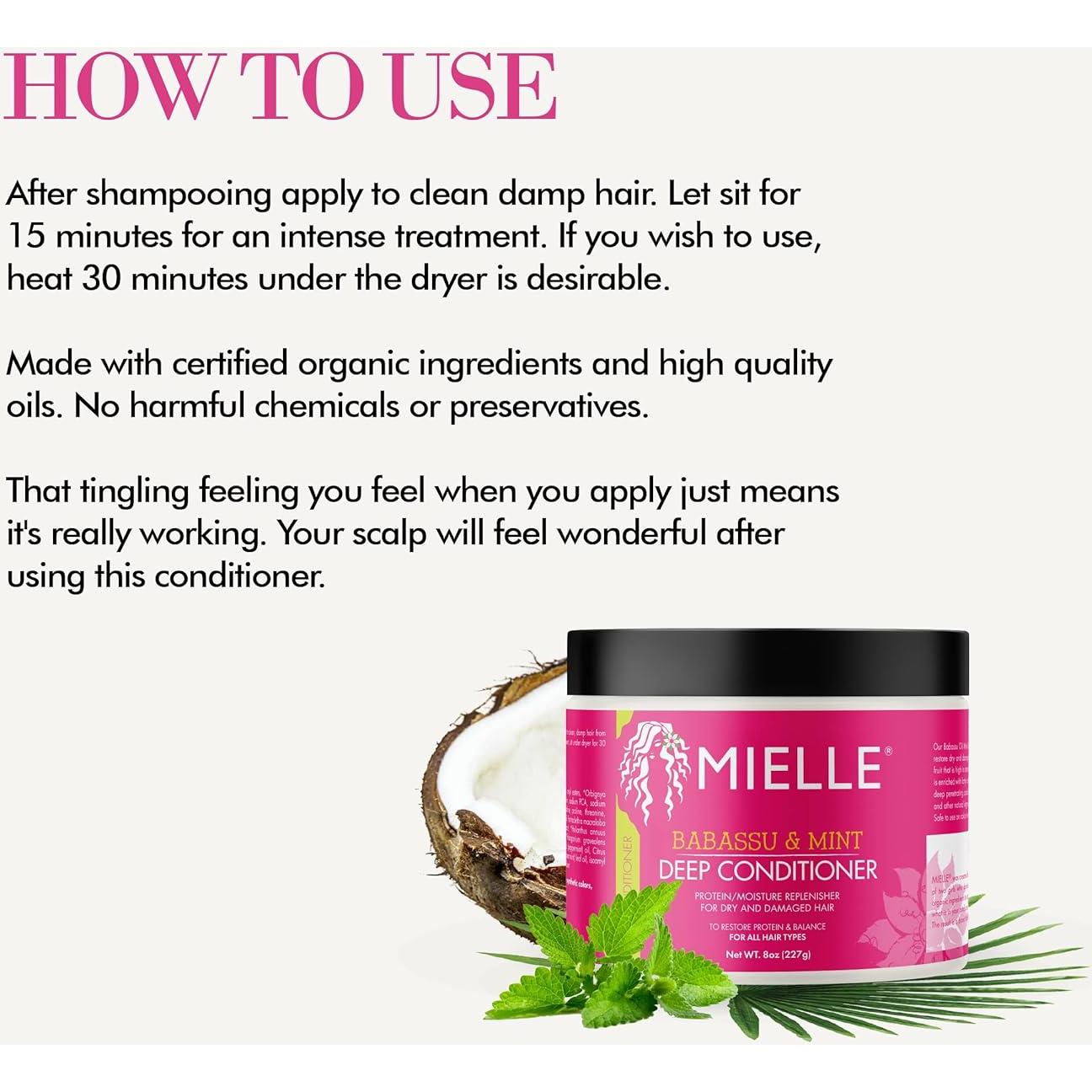 Acondicionador Profundo Mielle Organics Babassu y Menta 226g