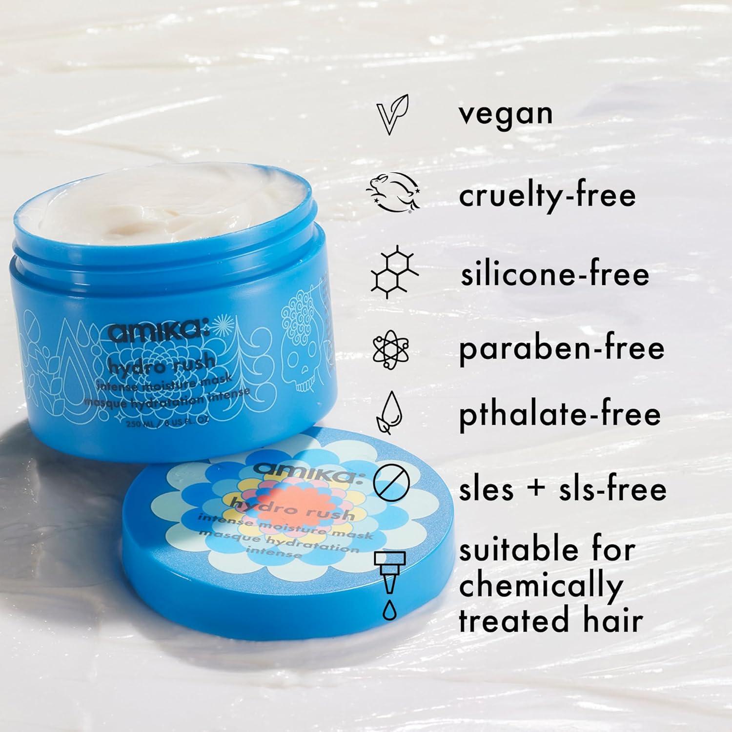 Máscara de Hidratación Intensa Amika Hydro Rush 236 ml