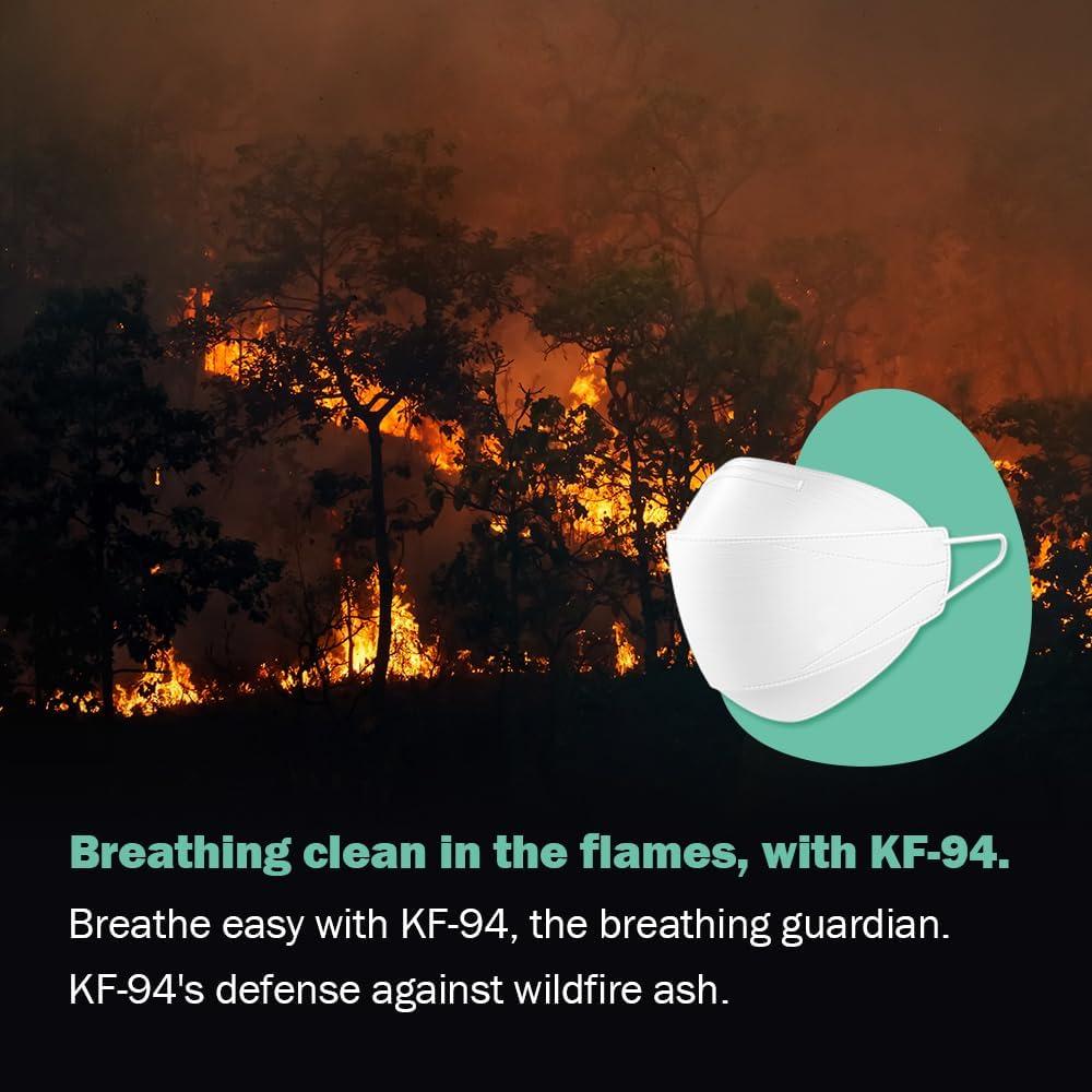 Paquete de 20 Máscaras Faciales KF94 Premium Negras Medianas