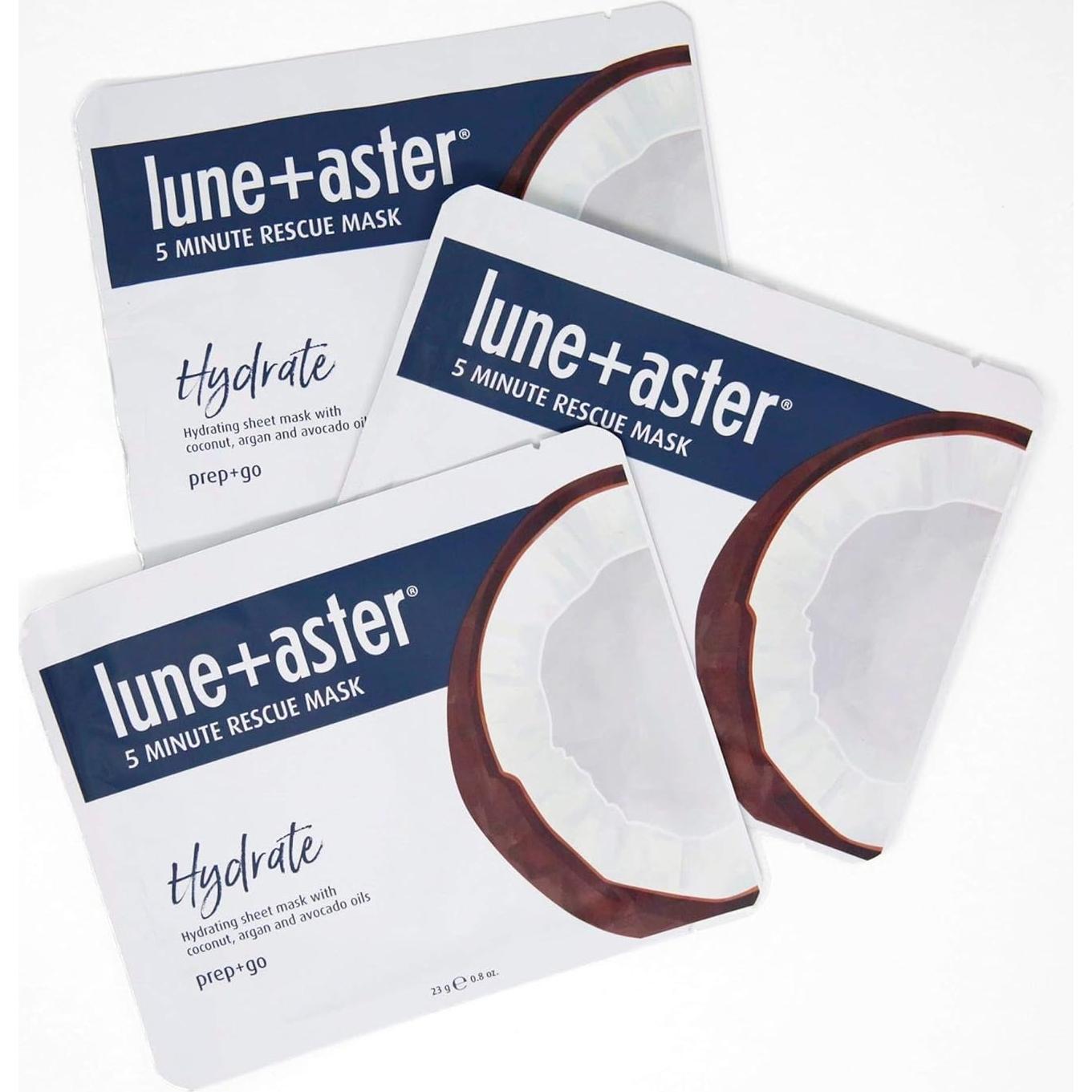 Mascarilla de Tela Hidratante Lune+Aster - 1 Cuenta con Ácido Hialurónico