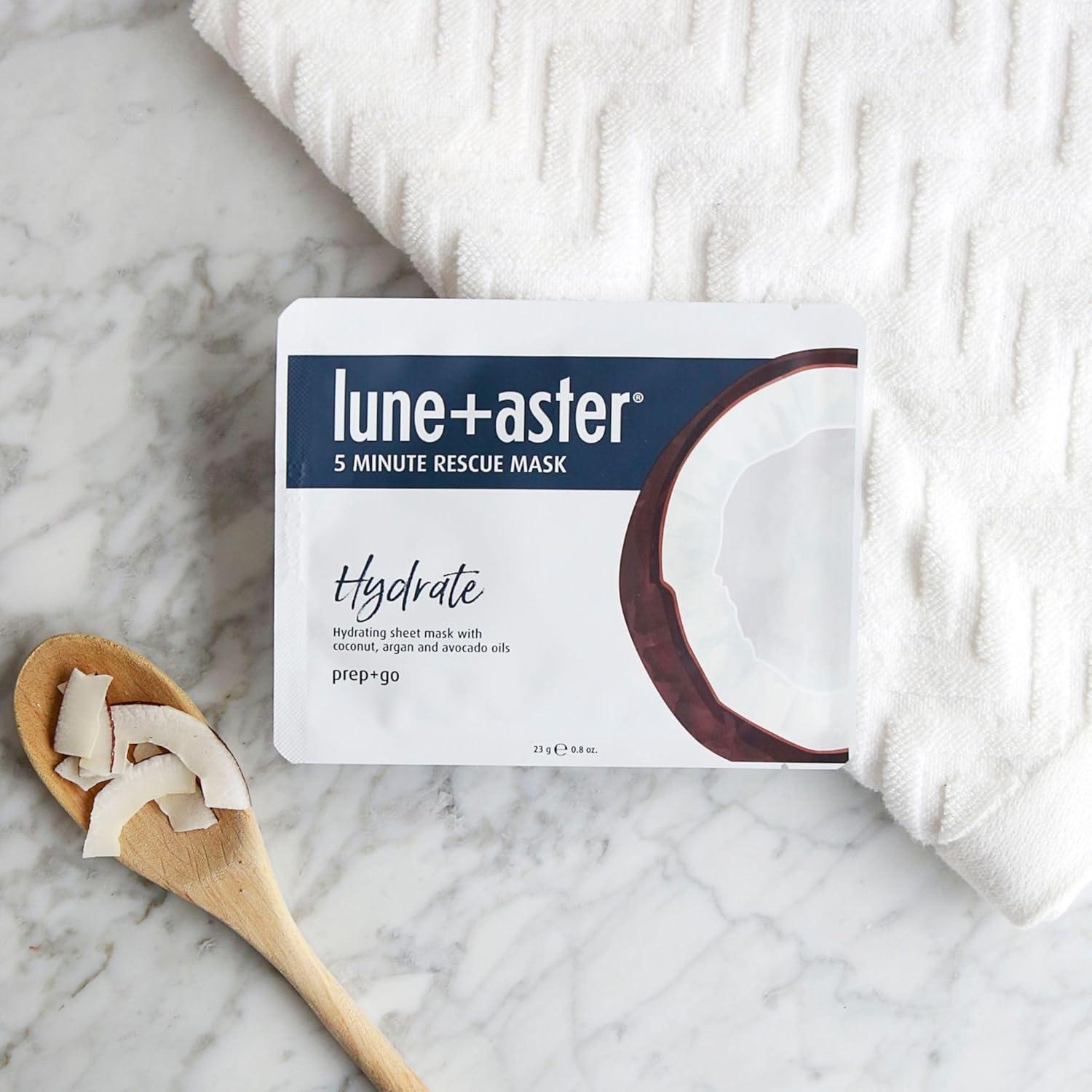 Mascarilla de Tela Hidratante Lune+Aster - 1 Cuenta con Ácido Hialurónico