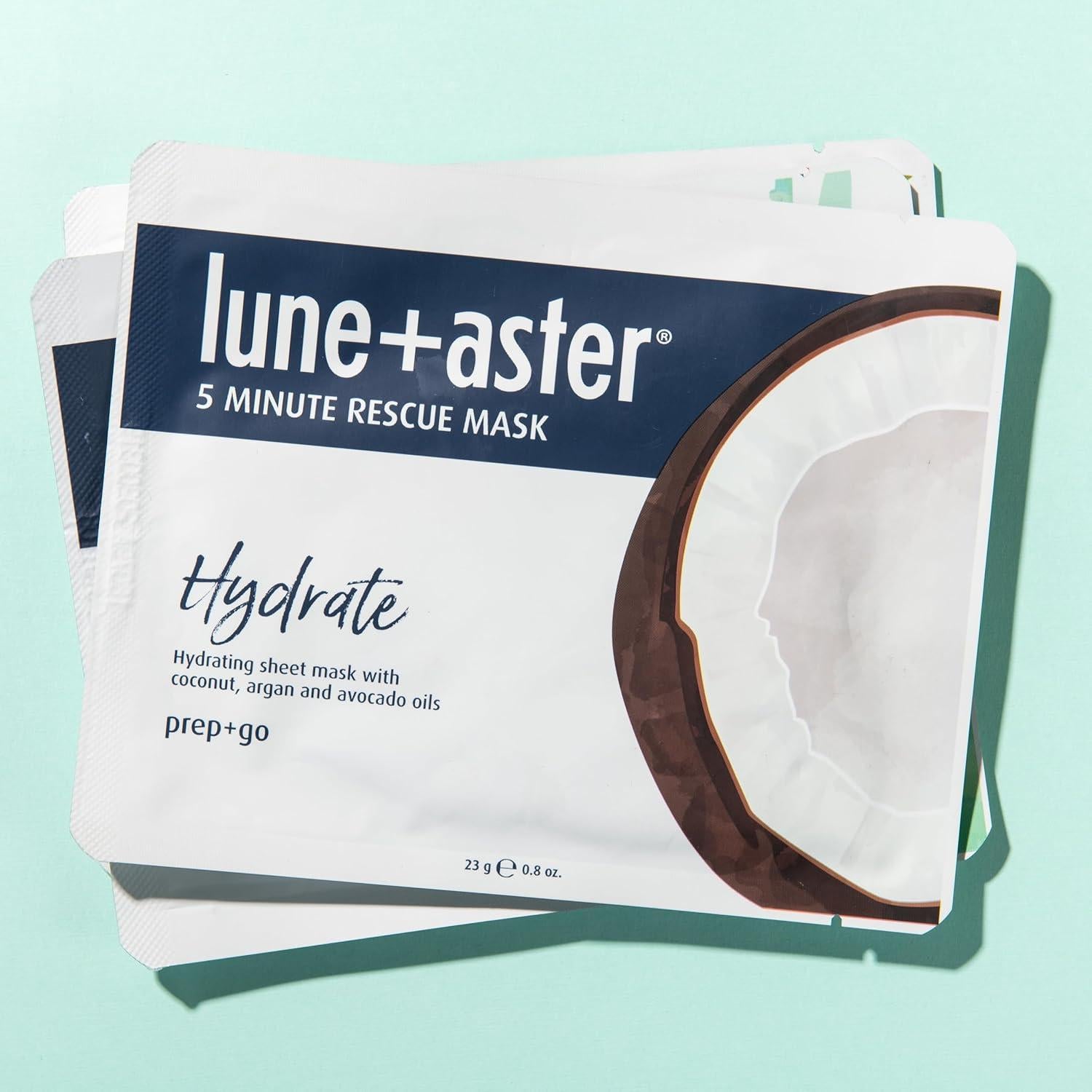 Mascarilla de Tela Hidratante Lune+Aster - 1 Cuenta con Ácido Hialurónico