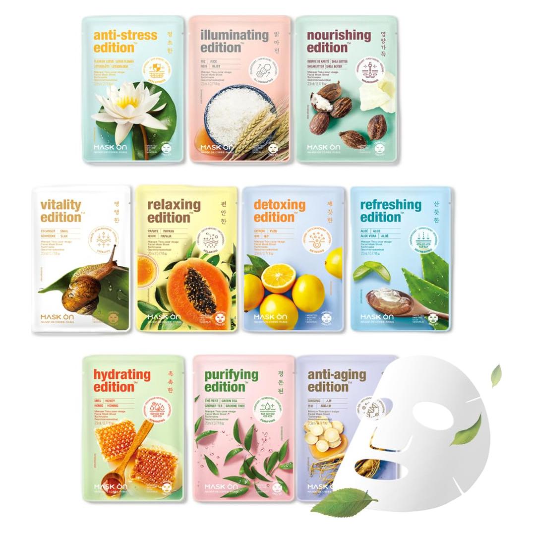 Mascarillas Hidratantes Coreanas Korean Street - 20 Paquetes
