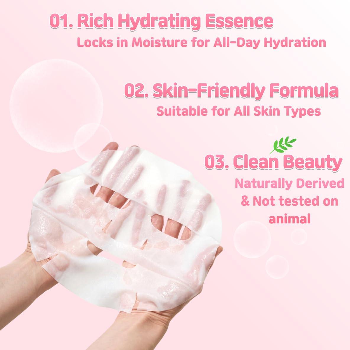 Mascarillas Hidratantes Coreanas Korean Street - 20 Paquetes