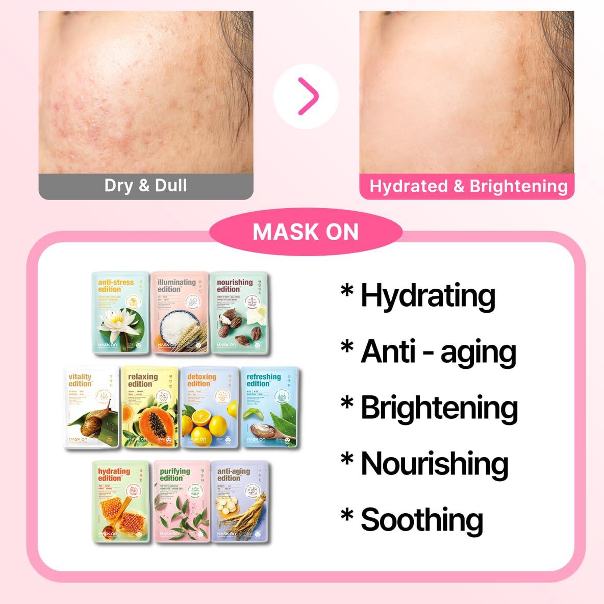 Mascarillas Hidratantes Coreanas Korean Street - 20 Paquetes