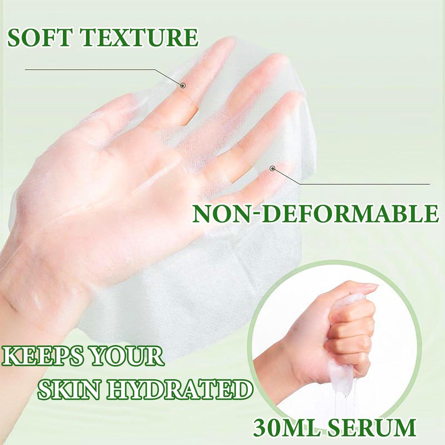 Mascarilla Facial Hidratante Aloe Vera Fusang - Paquete 10 Unidades