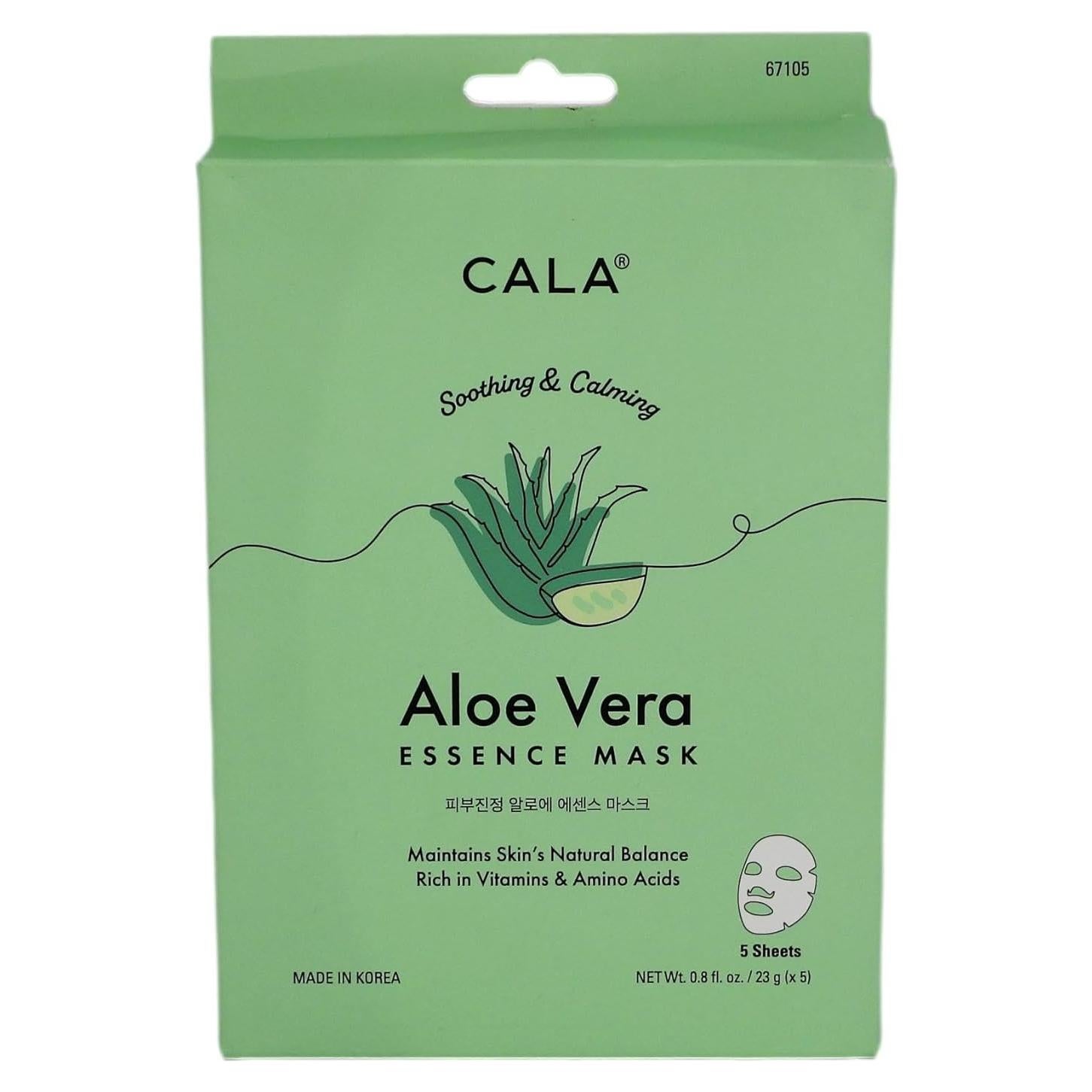 Mascarillas Faciales Cala Aloe Vera y Colágeno 5 Unidades