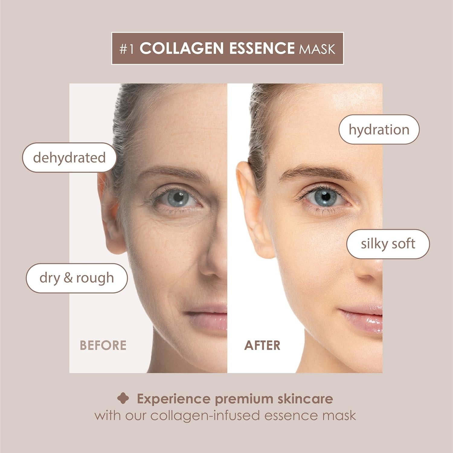 Máscaras Faciales de Colágeno Derma Beauty 24 Piezas Aguacate