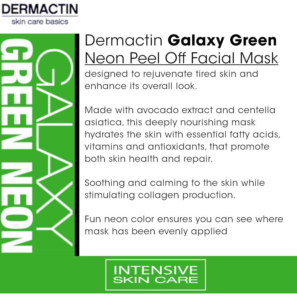 Máscara Facial Peel Off Neon Verde Galaxy 50g Aguacate