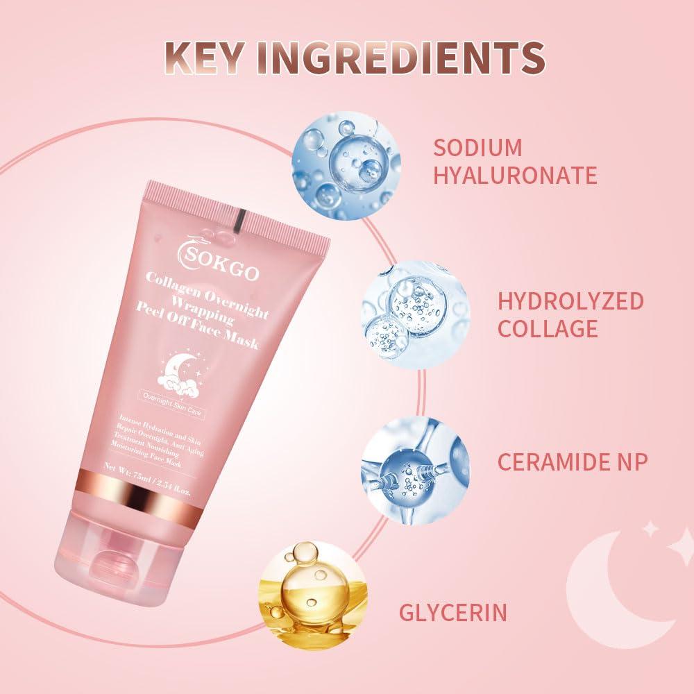 Mascarilla Nocturna de Colágeno Sokgo 1PCS - Hidratación Intensiva