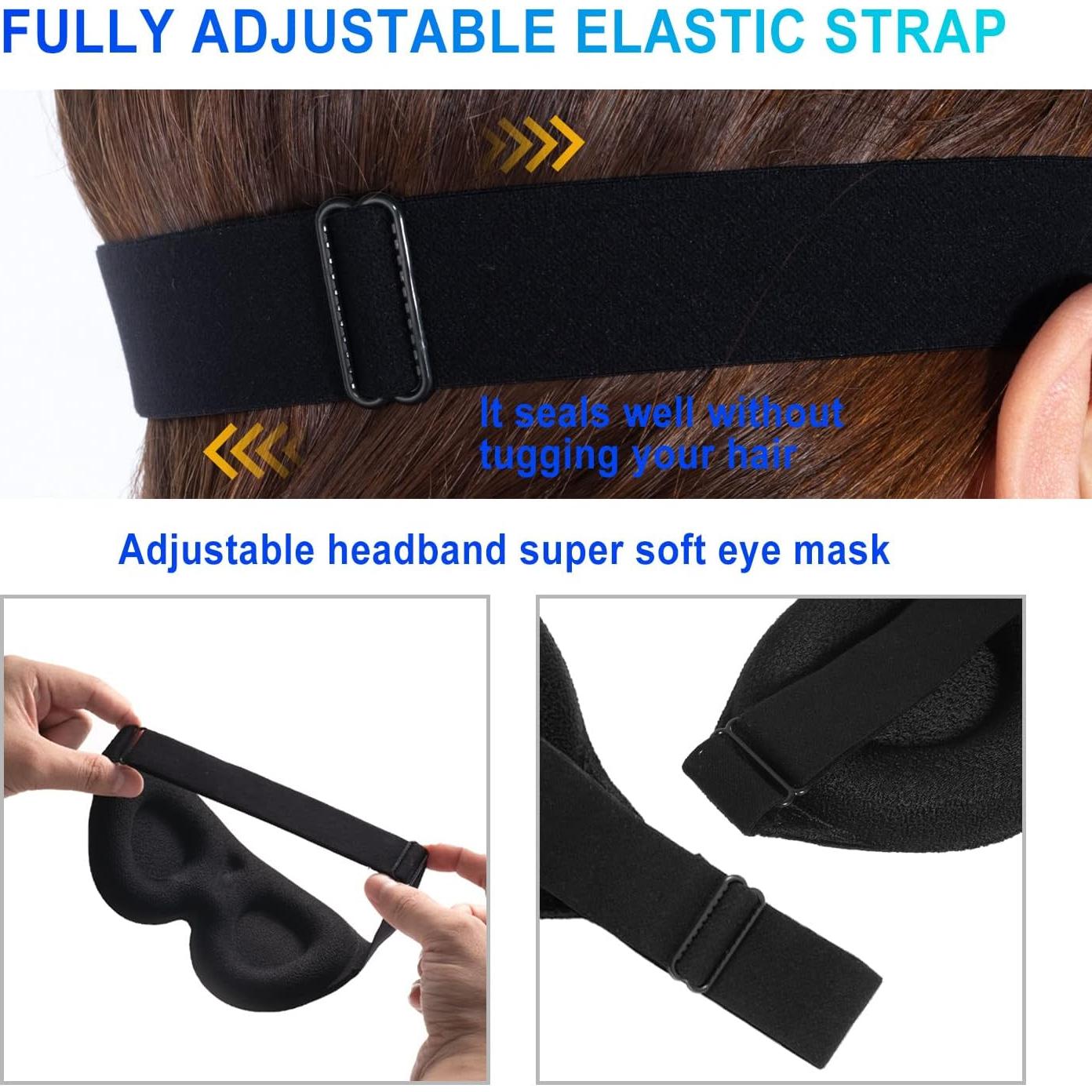 Máscara de Sueño 3D FOX-TECH Colorido Ajustable para Dormir