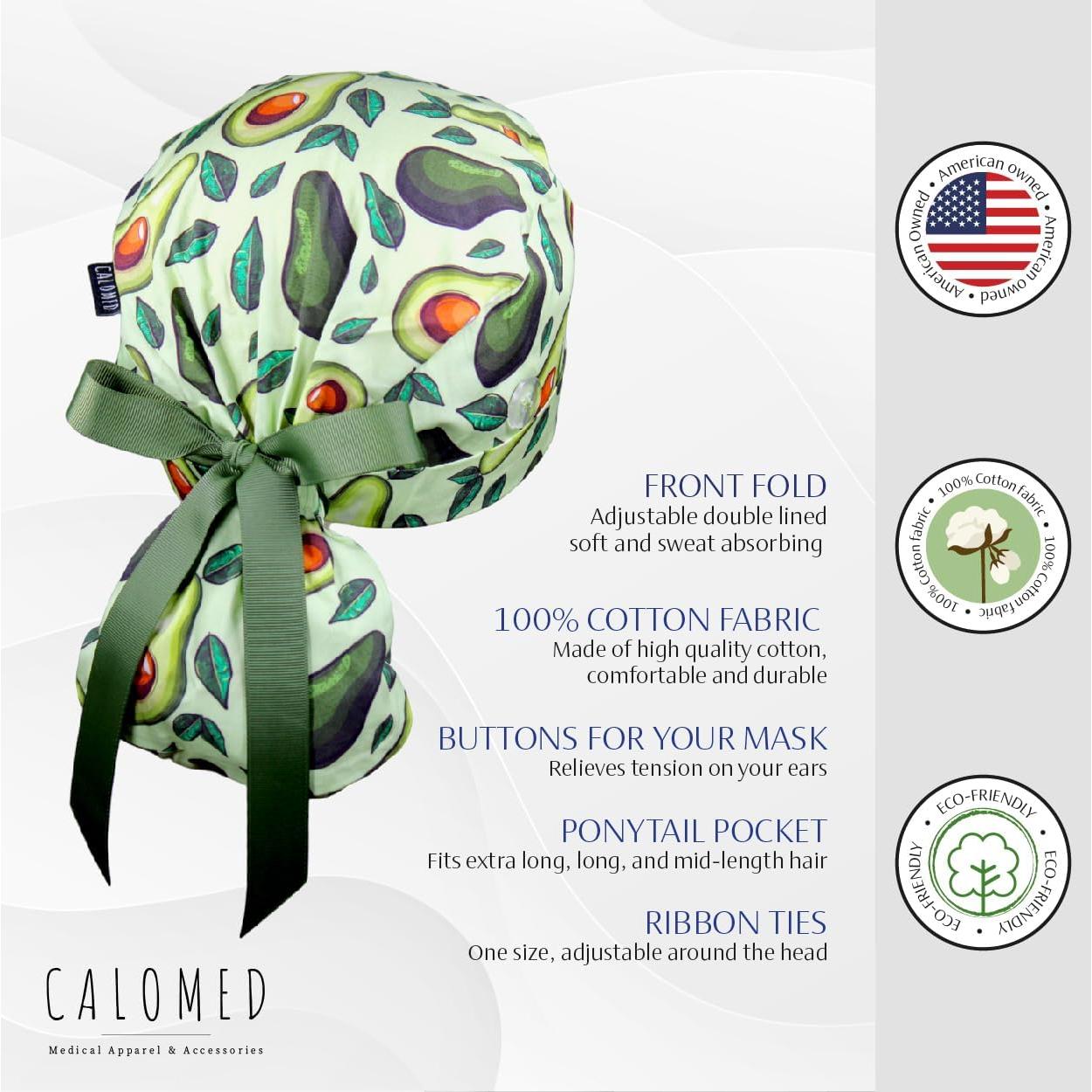 Gorro de Scrub CALOMED Coleta Unisex Ajustable Algodón