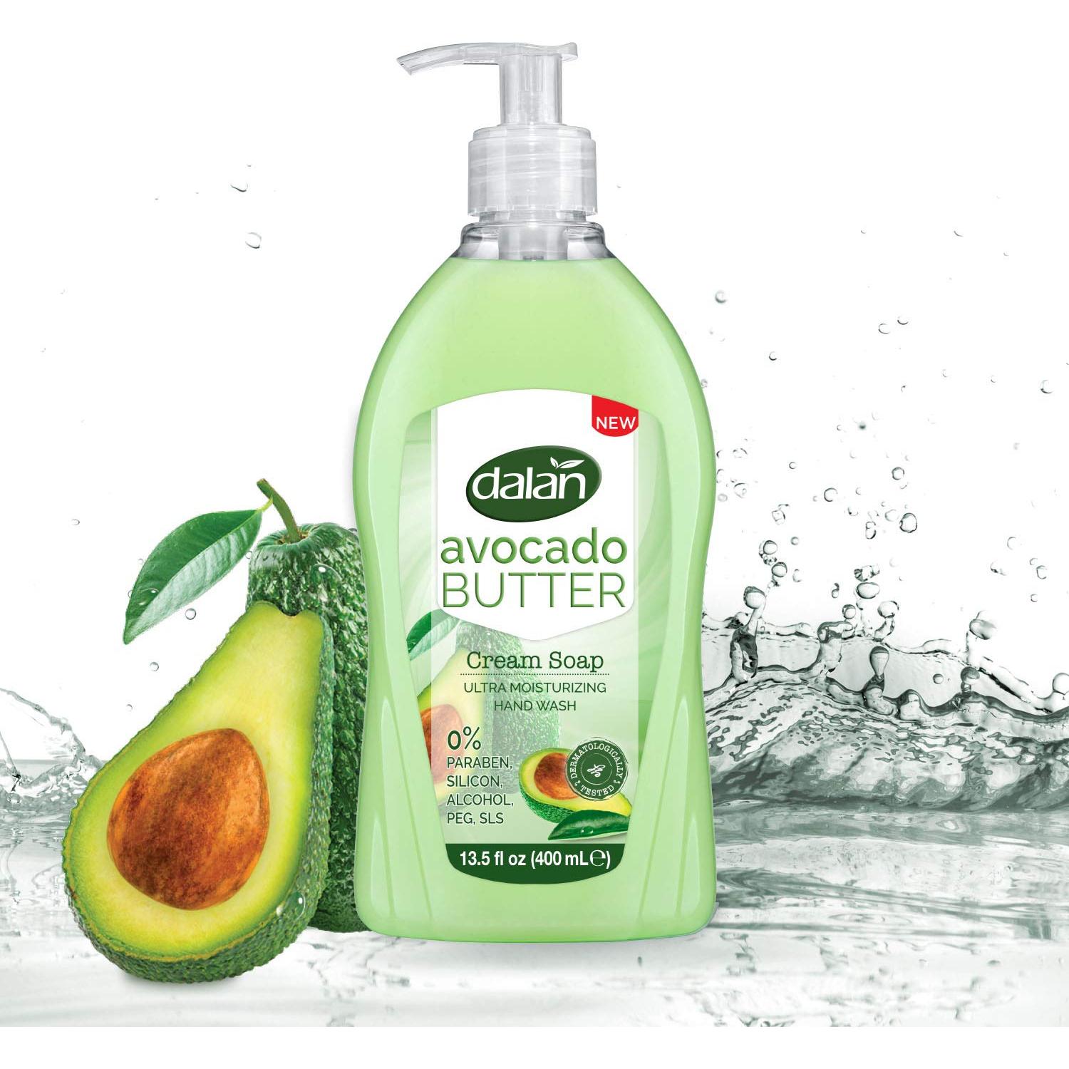Jabón Líquido Ultra Hidratante Dalan Mantequilla de Aguacate 3x400mL