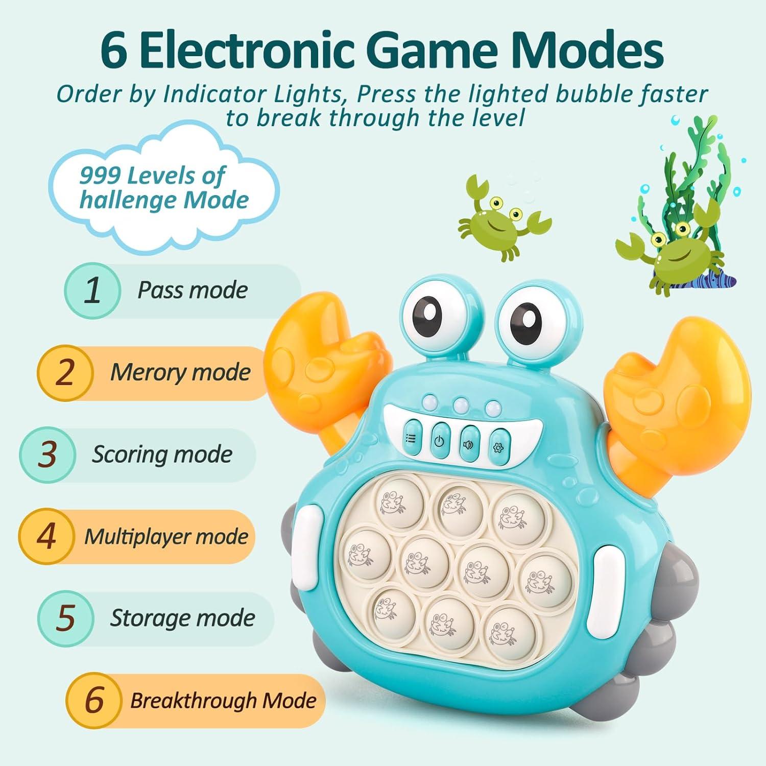 Juguete Antiestrés GAPER GO Cangrejo Sensorial 3 a 12 Años