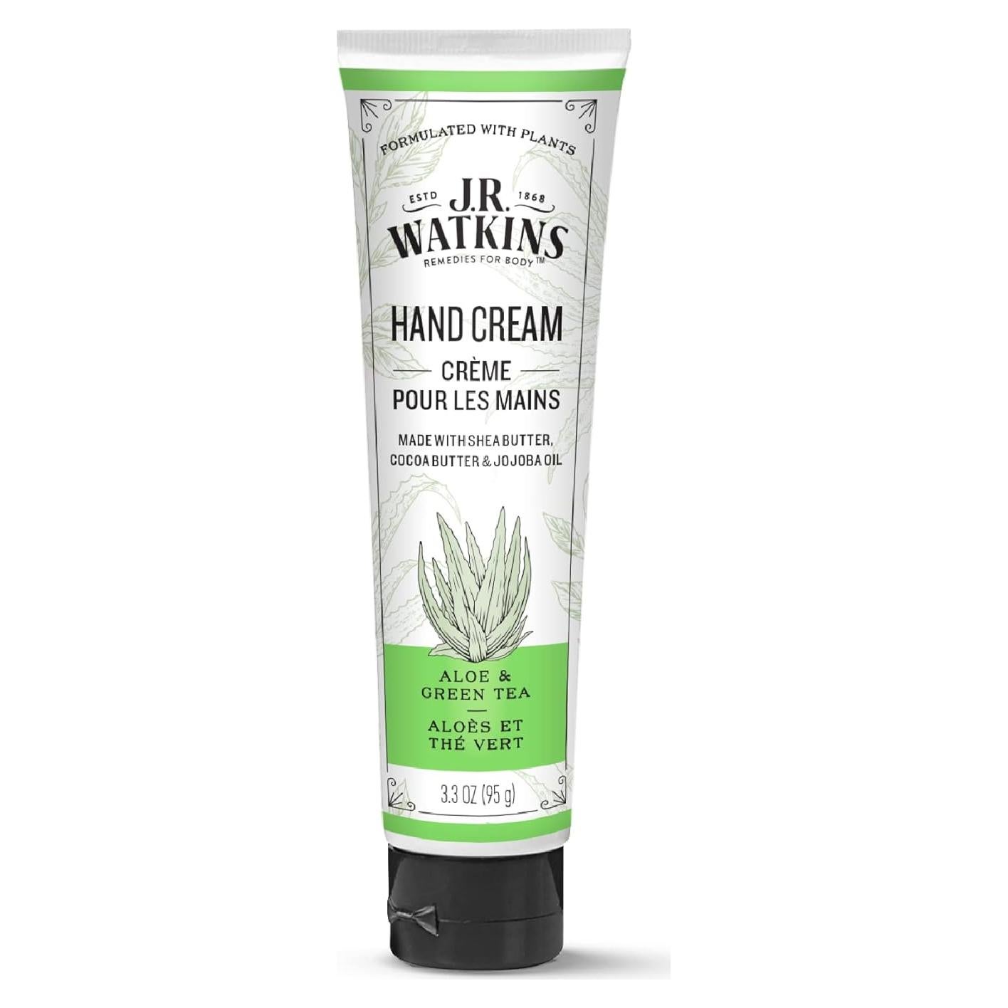 Crema Hidratante para Manos J.R. Watkins 93.4ml Aloe Té Verde