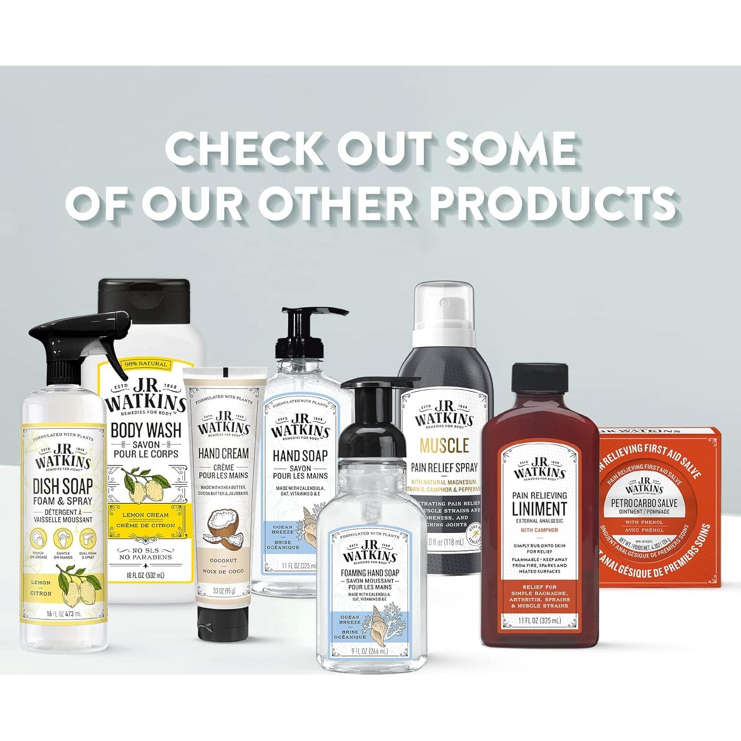 Crema Hidratante para Manos J.R. Watkins 93.4ml Aloe Té Verde