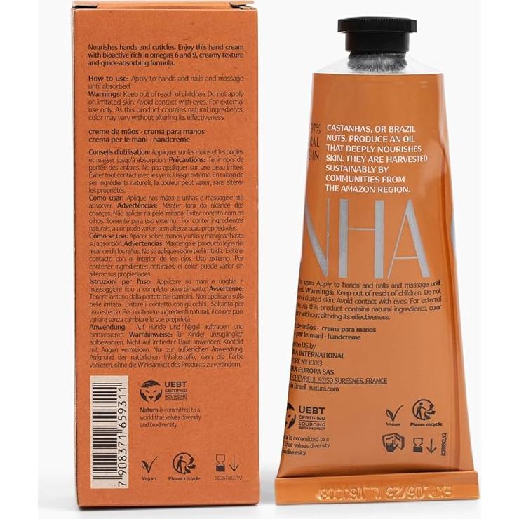 Crema de Manos Natura Ekos Castanha 75g - Hidratante Vegano