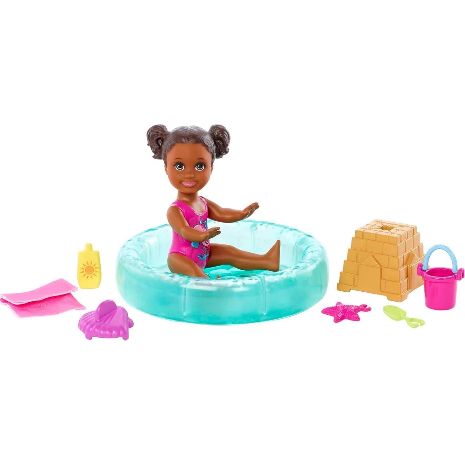Muñeca Barbie Skipper Babysitters Inc. con piscina y accesorios