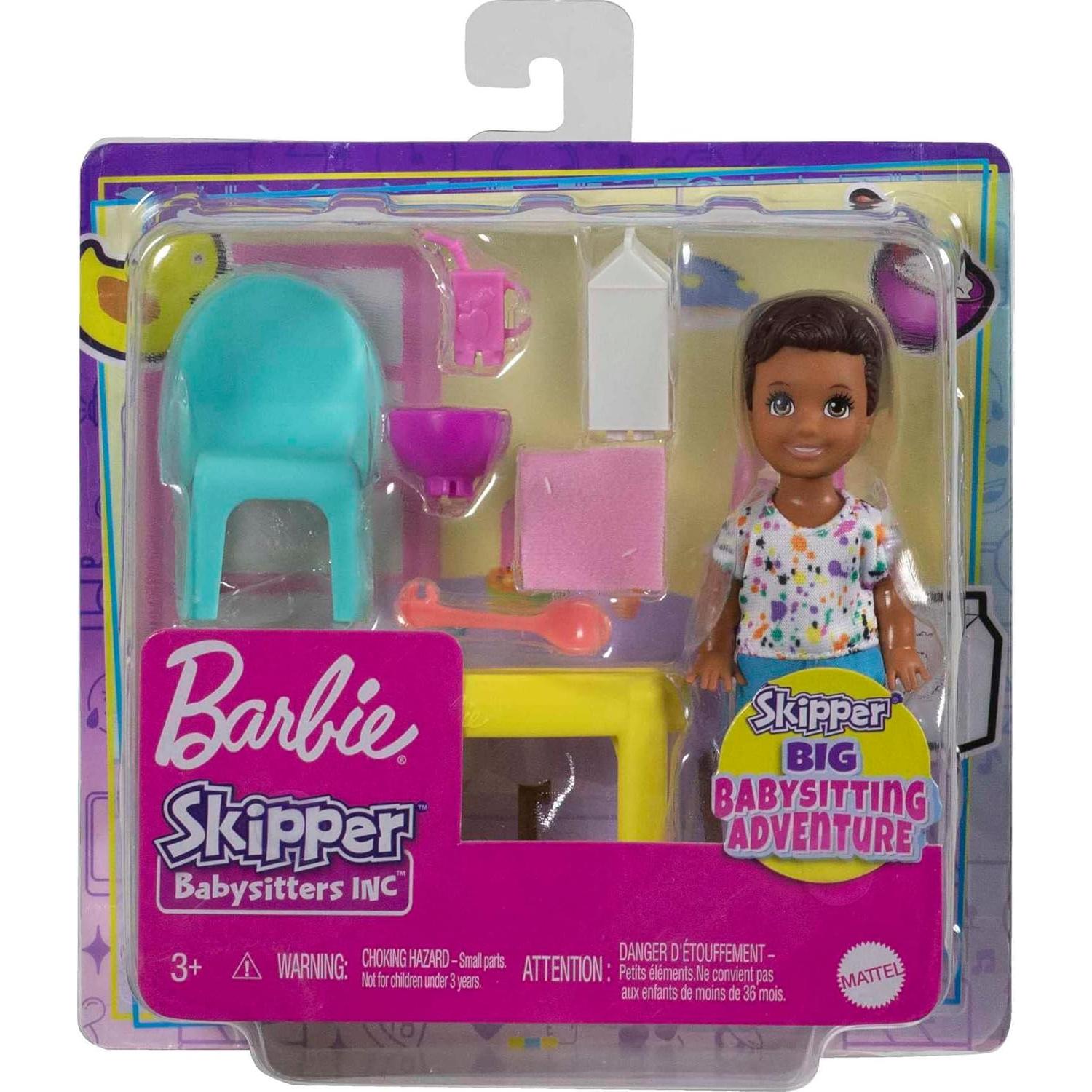 Muñeca Barbie Skipper Babysitters Inc con Accesorios Temáticos