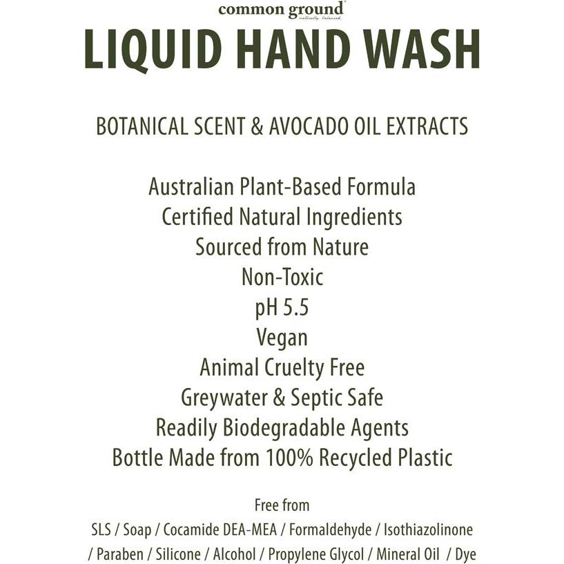 Jabón de Manos Orgánico Common Ground - Aceite de Aguacate - 3 Paquetes