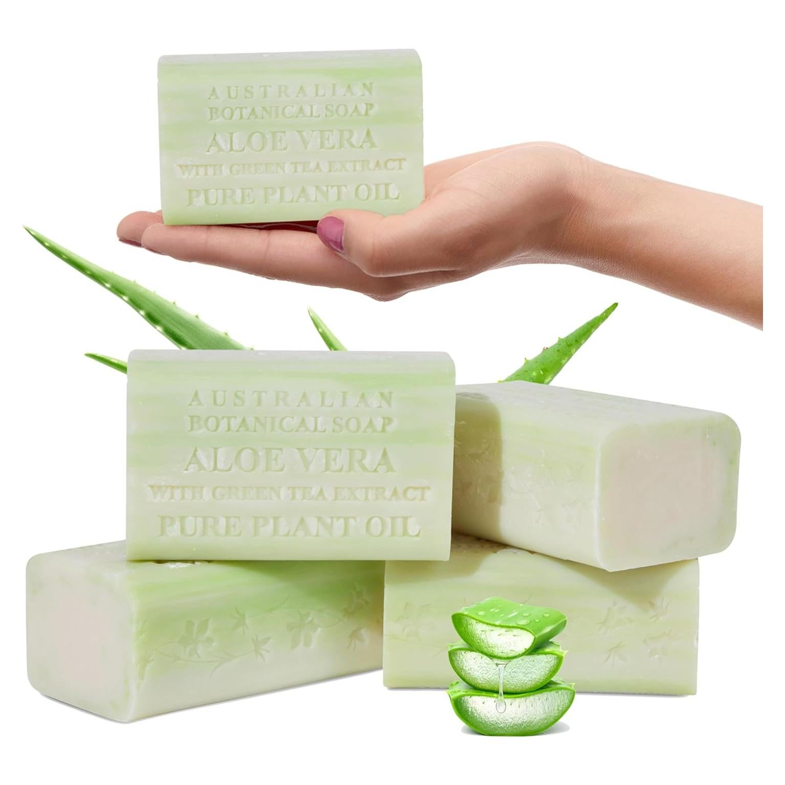 Jabón Botánico Australiano Aloe Vera 187 g - Paquete de 4