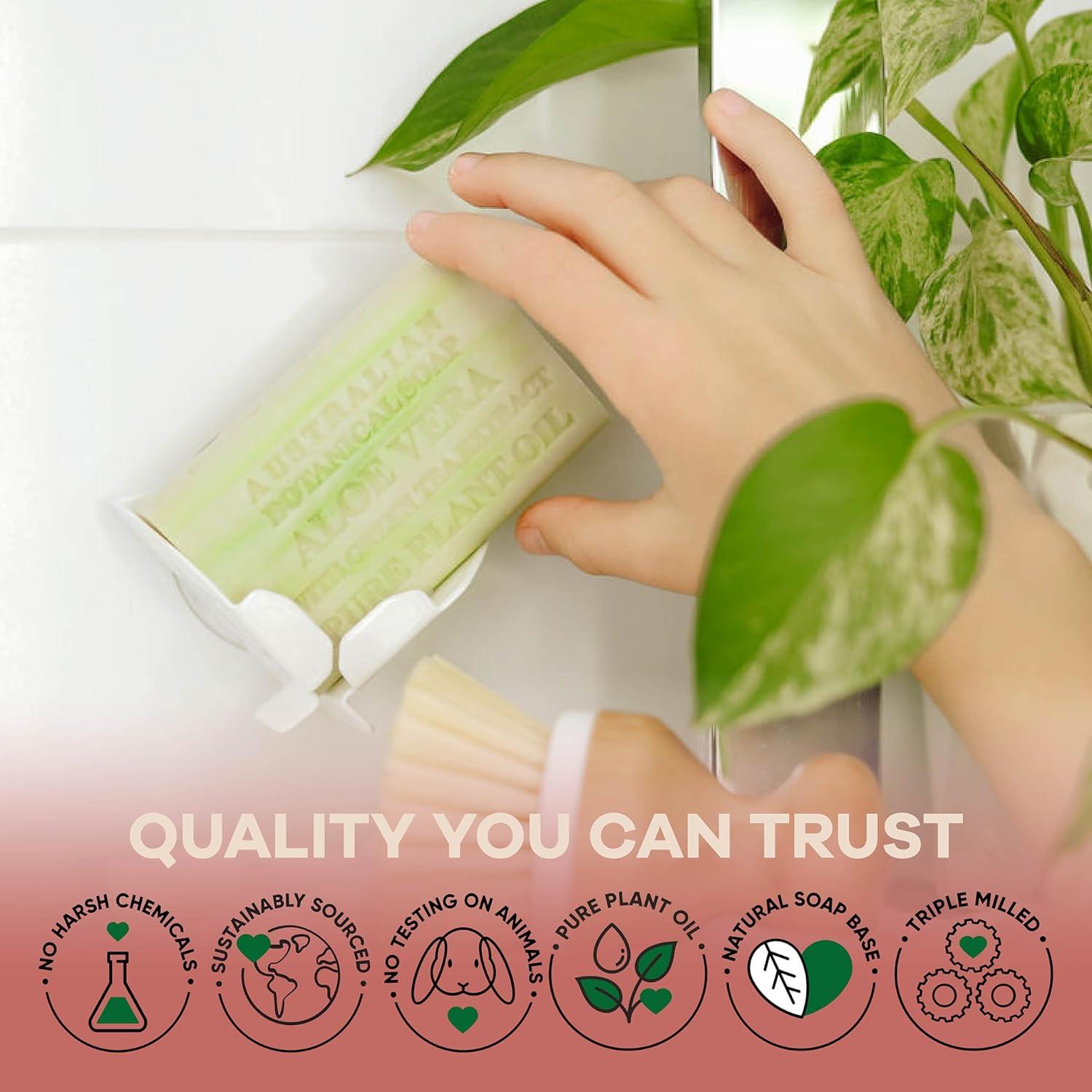 Jabón Botánico Australiano Aloe Vera 187 g - Paquete de 4