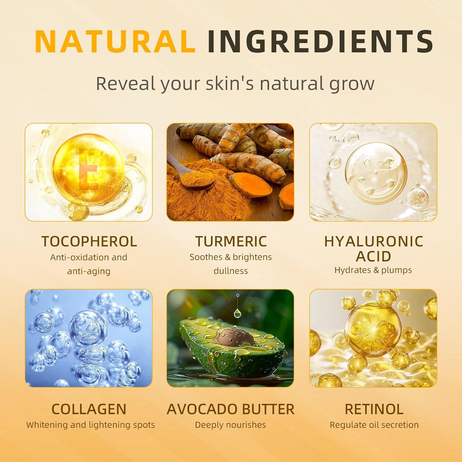 Jabón de Cúrcuma Senzilo 4 Barras 105g - Ácido Kójico, Colágeno