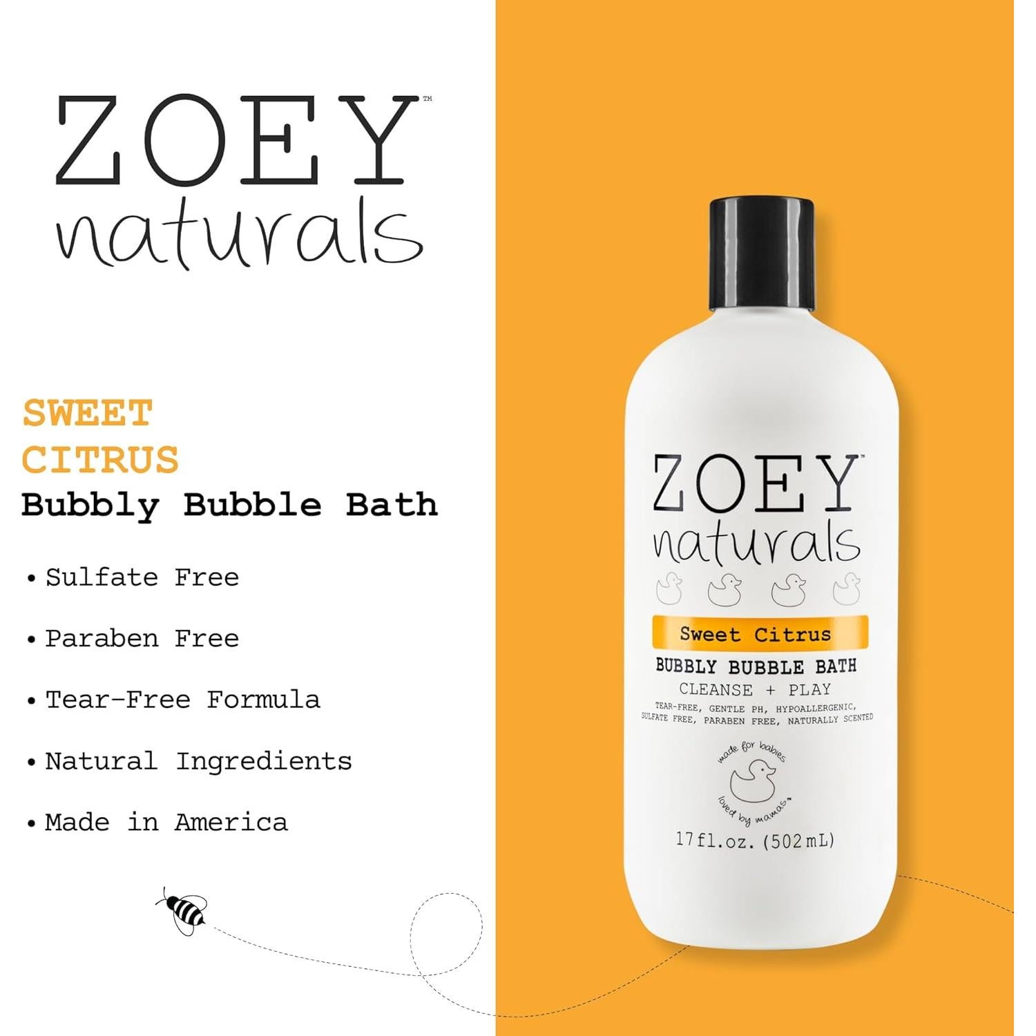 Baño de Burbujas Dulce de Cítricos Zoey Naturals 482g