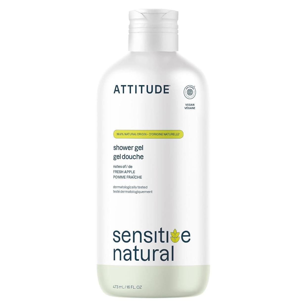 Gel de Ducha Vegano ATTITUDE 473 ml Piel Sensible Aceite de Aguacate