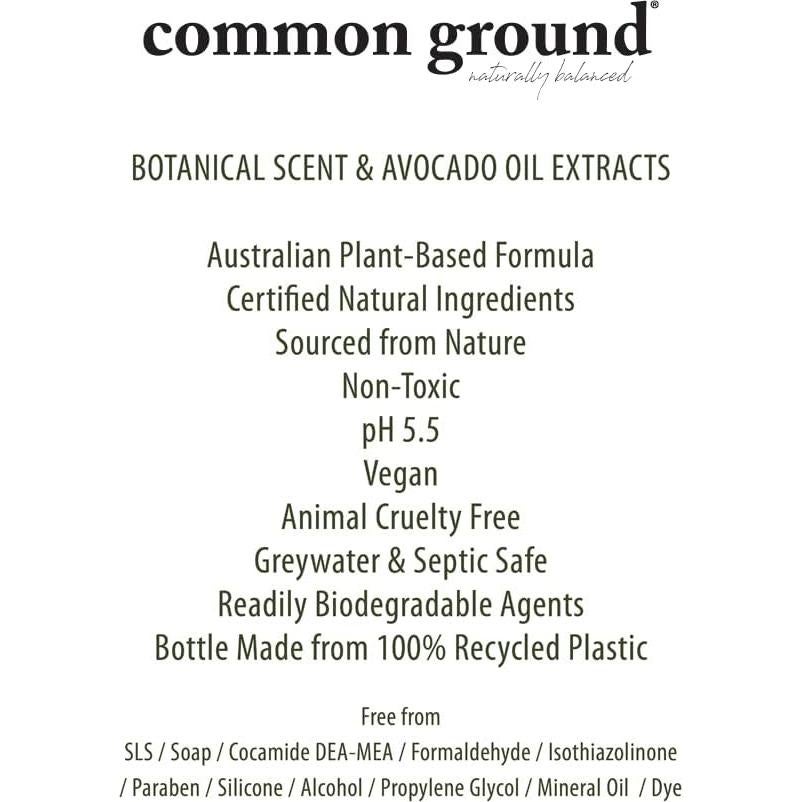 Gel de Ducha Natural 500ml Common Ground - Orgánico y Vegano