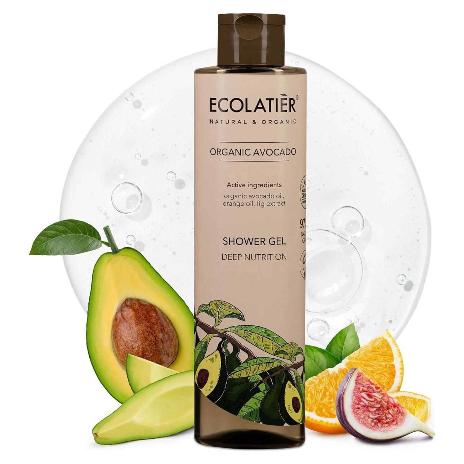 Gel de Ducha Ecolatier con Aguacate Orgánico 251 ml - Hidratante